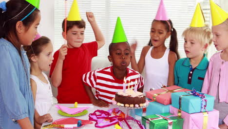 Cute-children-celebrating-a-birthday-together