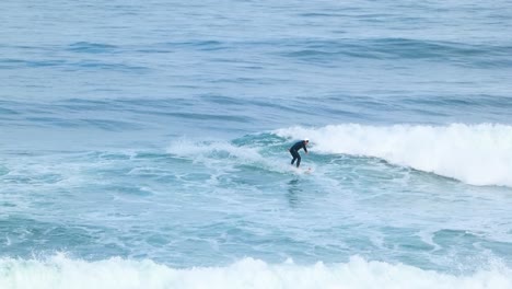 surfer executing an impressive snap on a big wave to regain control in the critical section