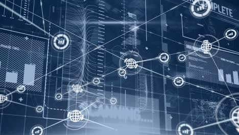 Animation-of-network-of-connections-with-icons-over-data-processing