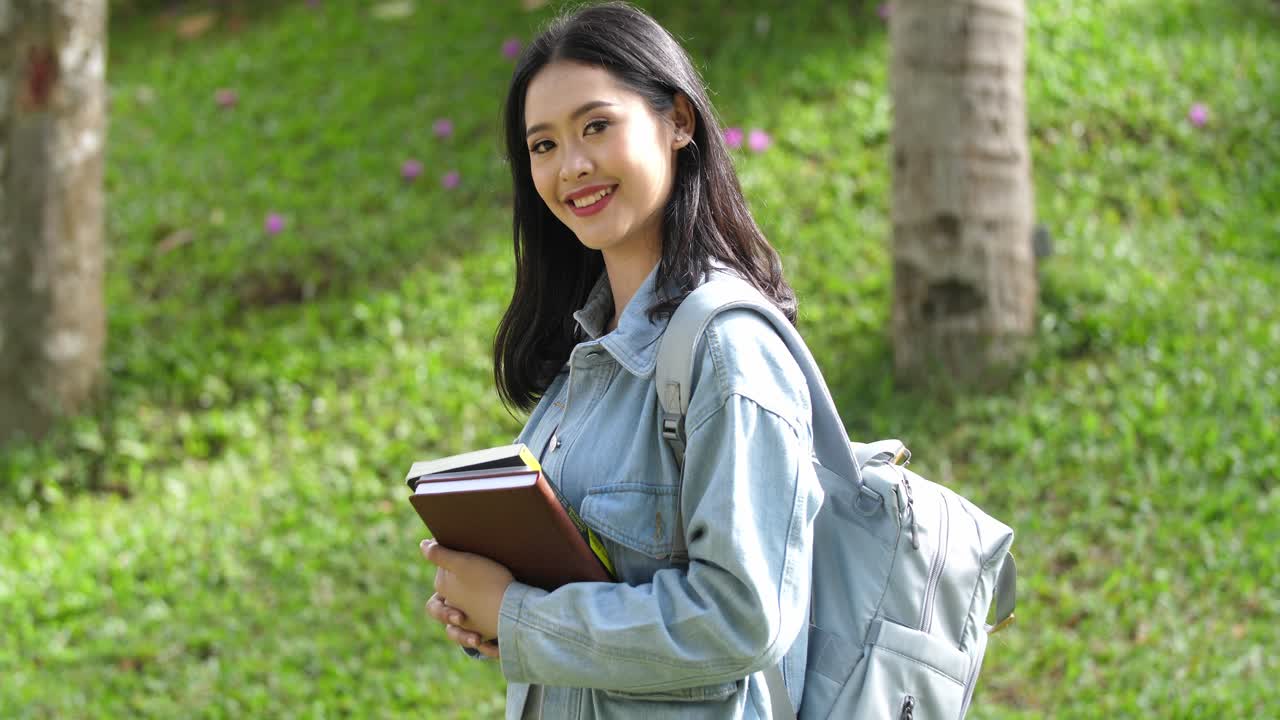 Asian Student Smiling To Camera, Video In 4K