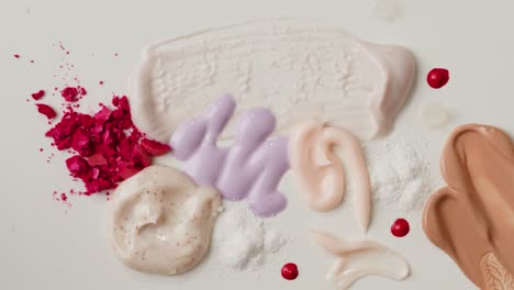 cosmetic swatches and samples