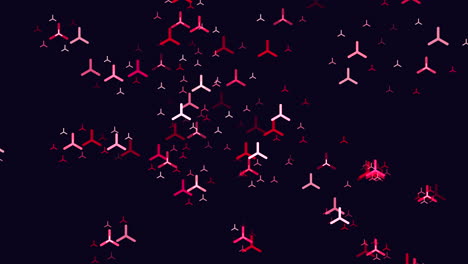 mixed-species birds soaring v-shape and straight-line formations in red, white and black