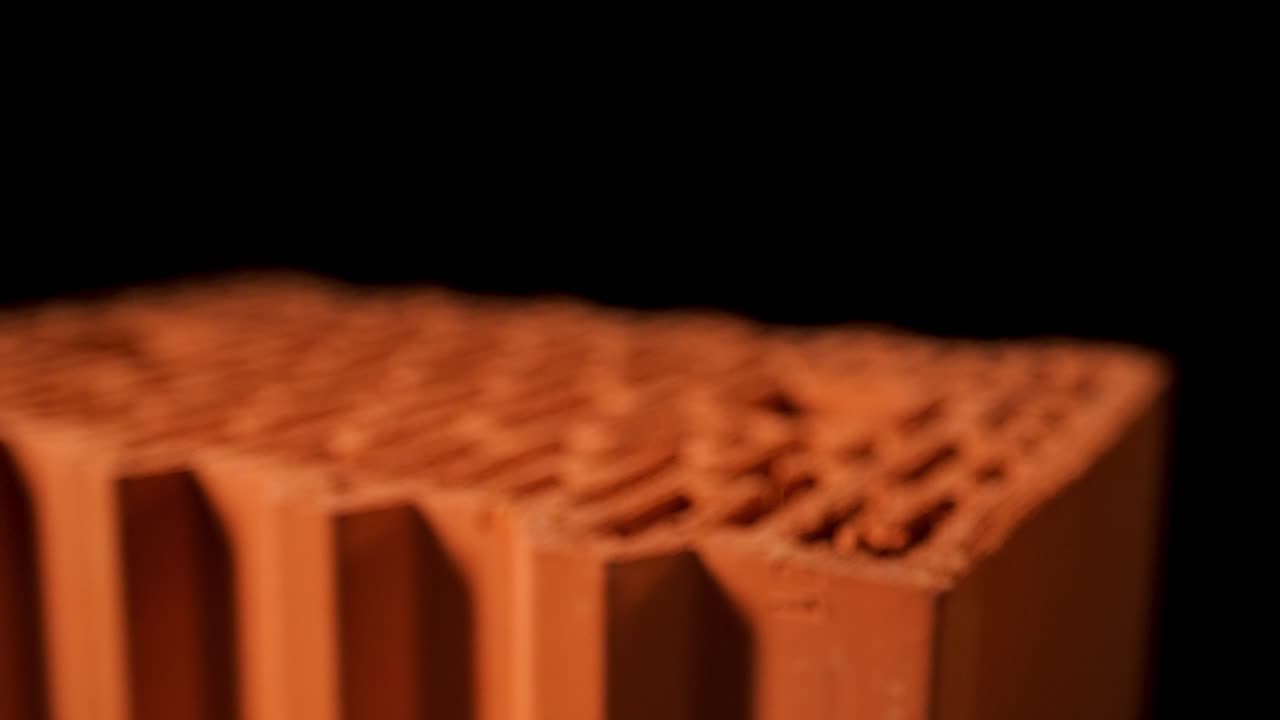 Primo piano di una sezione in mattoni