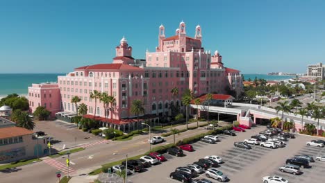 4k drone video of beautiful don cesar hotel on st