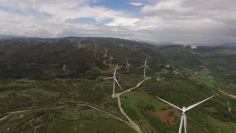 山地風力發電廠的風力發电機