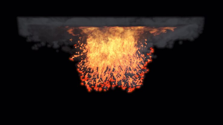 Explosion of Fire and Smoke