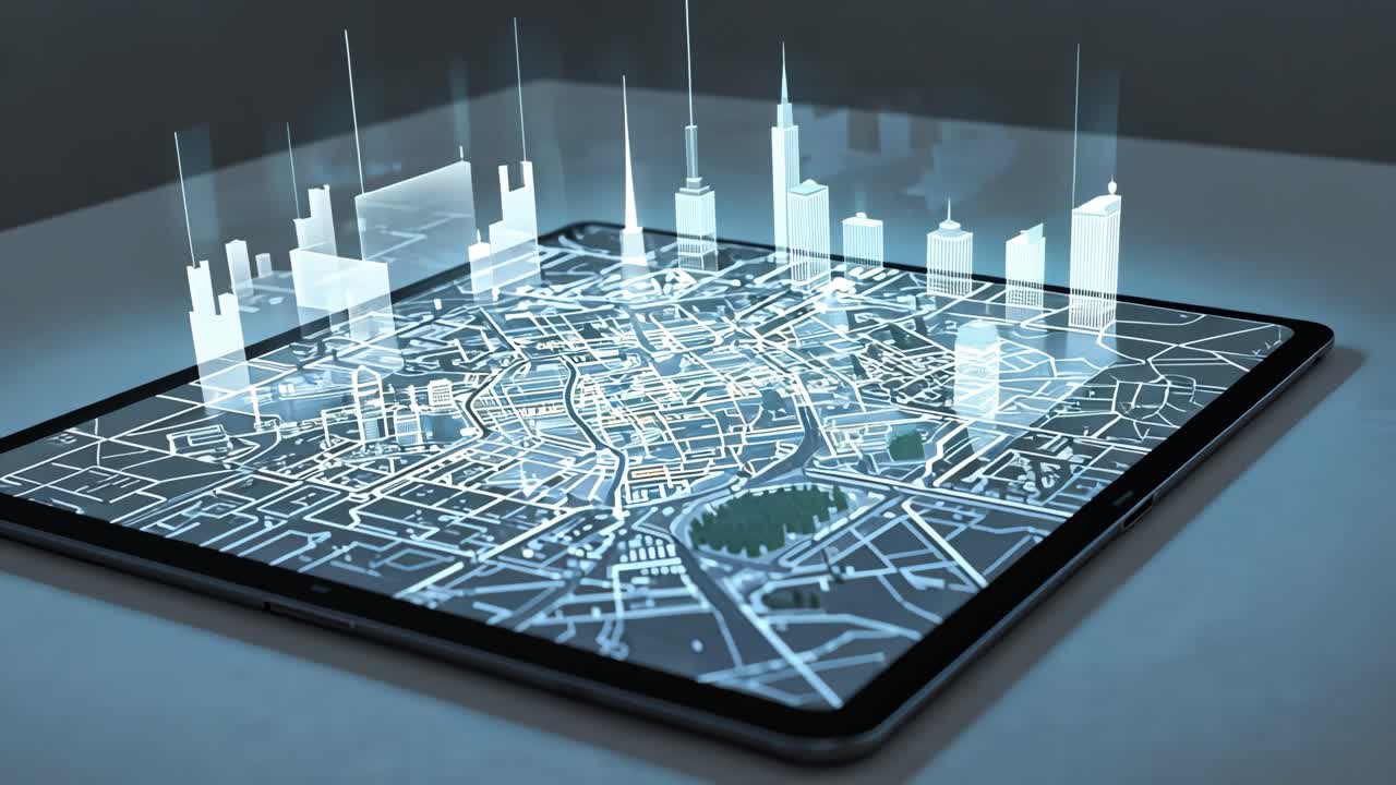 Augmented Reality City Map on Tablet