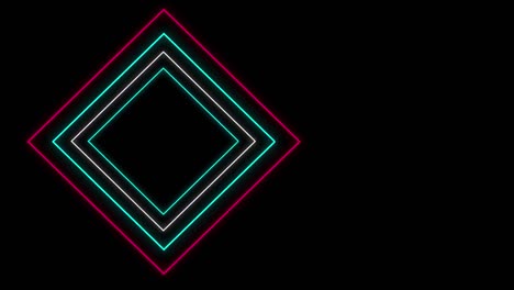 geometric shapes on black background