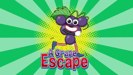 animated grape character with vibrant background