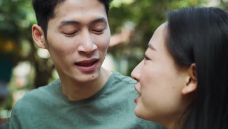 Handheld-view-of-Vietnamese-couple-having-happy-time-together