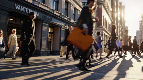 busy city street scene