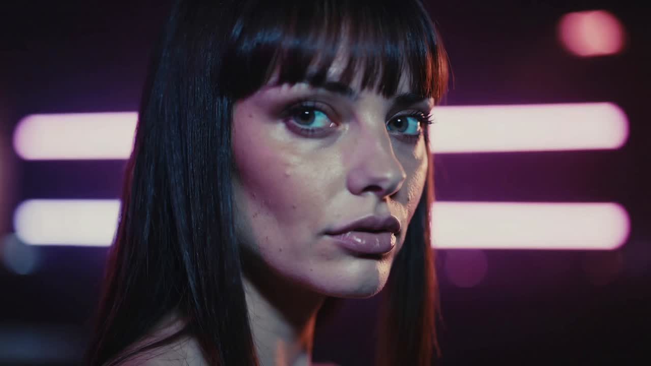 retrato en primer plano de una mujer hermosa