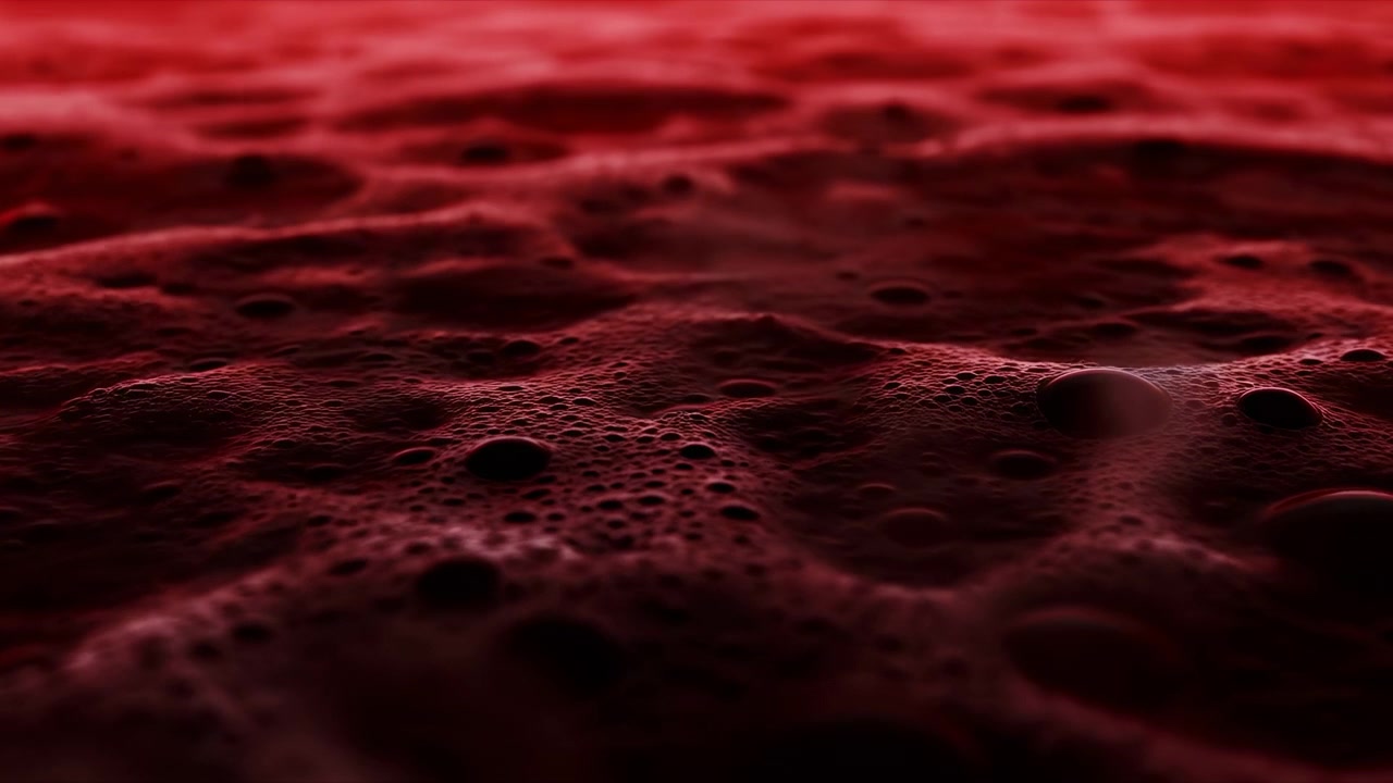 Scientific microscopic view of red and black blood cells in tissue under research microscope for medical education and scientific research close up view