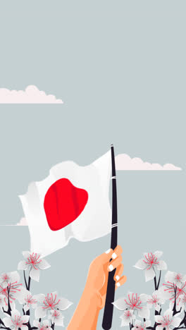 motion graphic of hand drawn foundation day japan