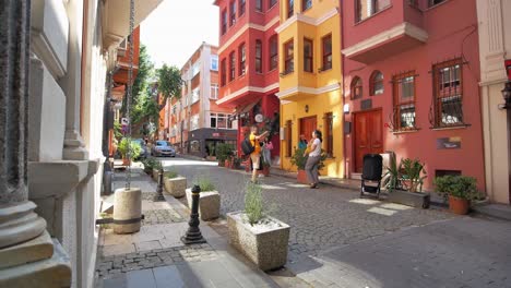 colorful street in istanbul