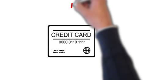 No-Credit-Card-Sign-Hand-Drawn-on-the-White-Board