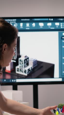 vertical video close up of developers creating the layout for a residential project