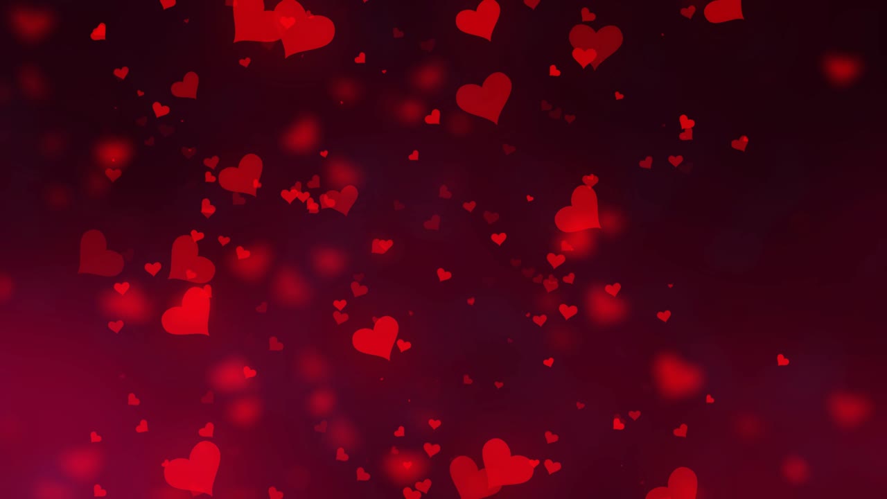 corazones en el viento - amor y día de san valentín tema movimiento de fondo animación