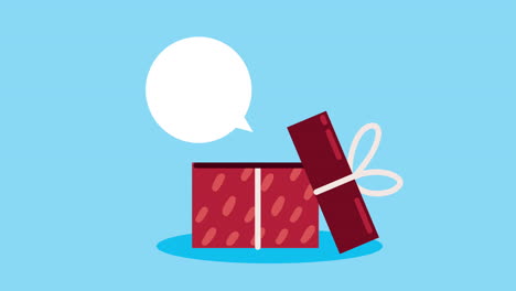 red gift box present animation