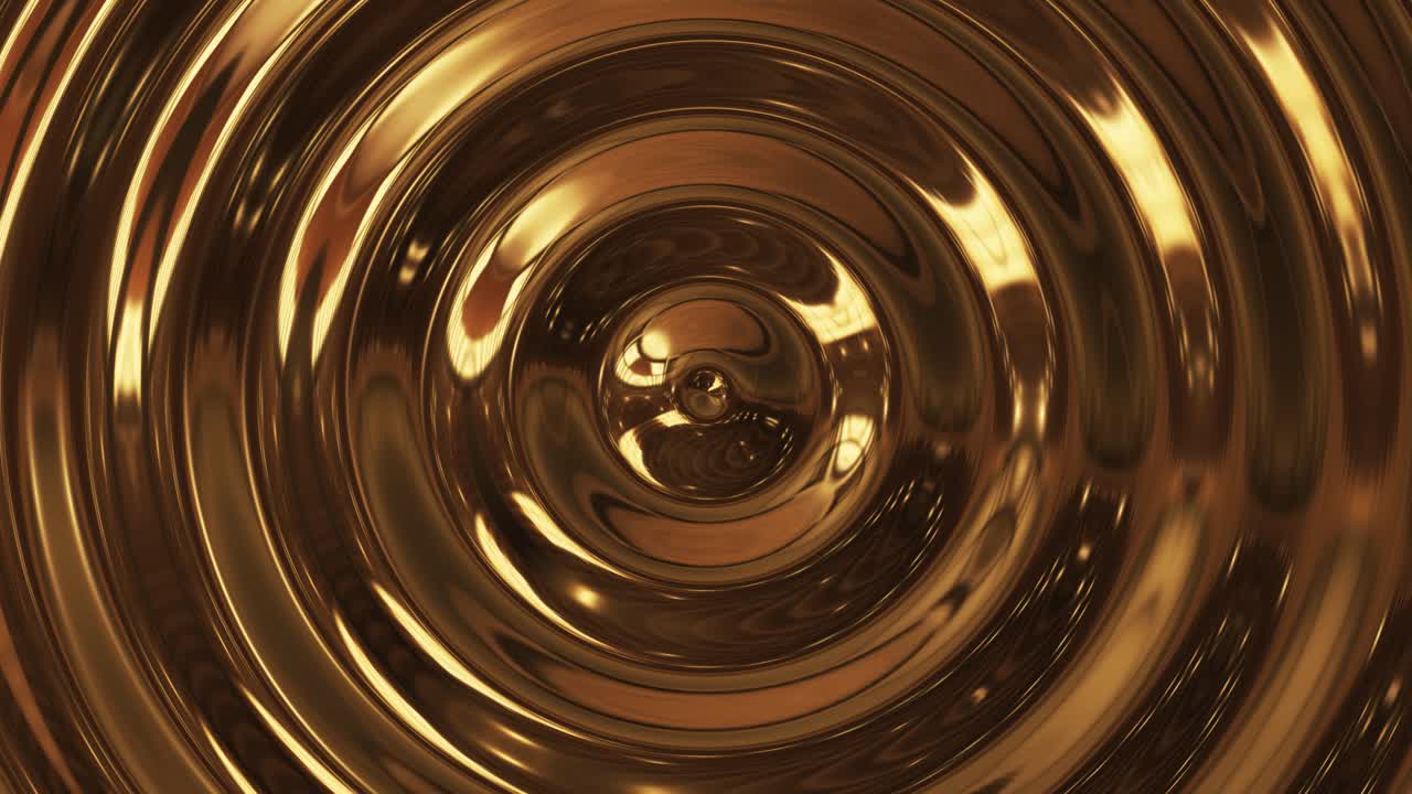 Onda 3D dorata astratta con effetto loop e increspatura