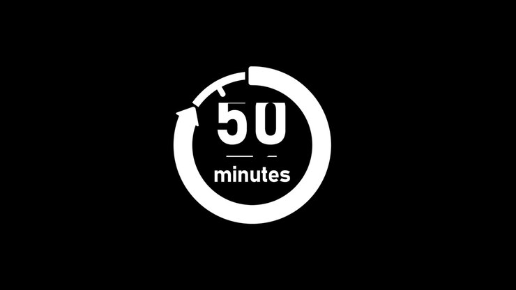 Ur, timer (tidsforløb, ventetid) animation (4K) | 60 minutter