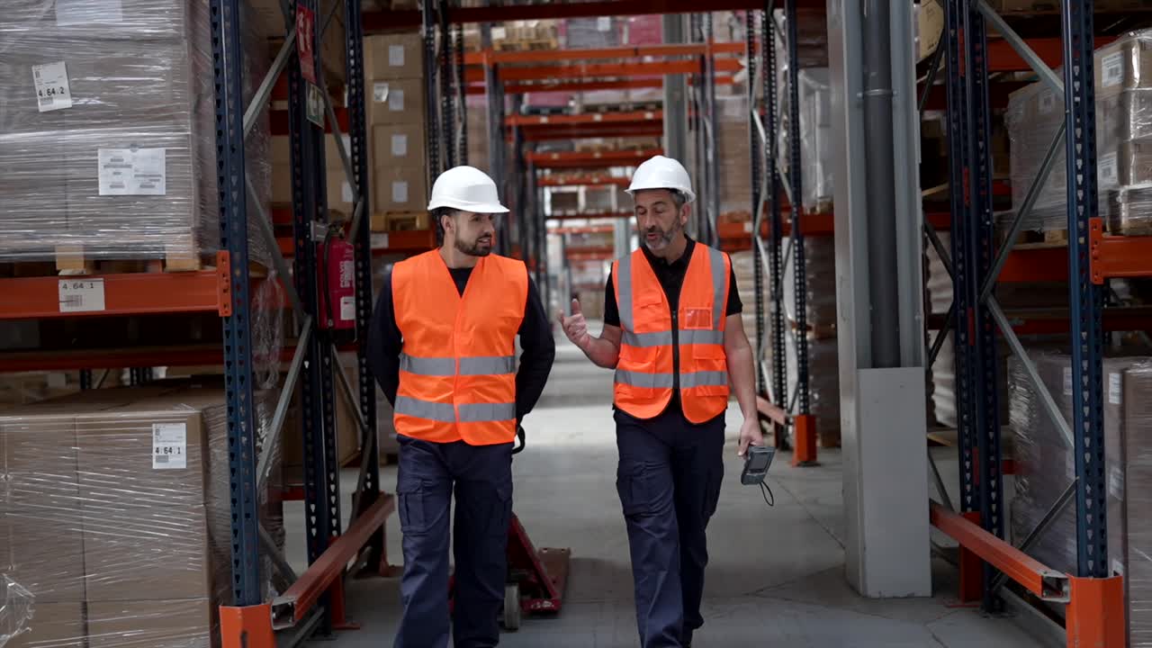 Warehouse Workers Inspecting Inventory