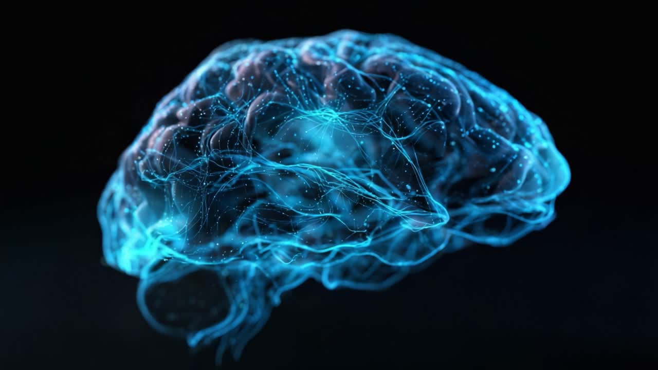 Exploring the Intricacies of the Human Brain: A Stunning Visual Representation Highlighting Neural Connections and Brain Activity with a Mesmerizing Glow and Fluidity