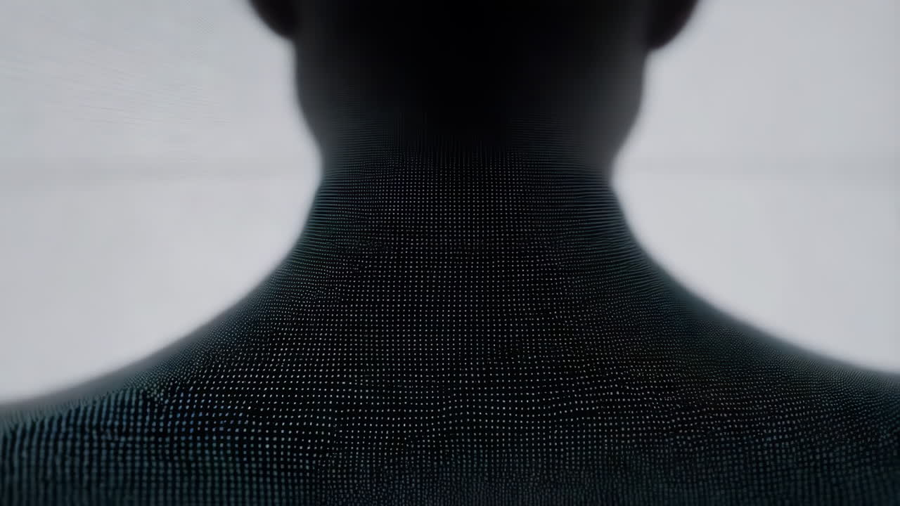 Abstract digital representation of a human back and neck