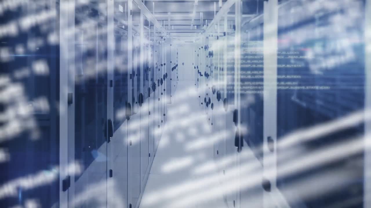 데이터 처리 및 디지털 정보 흐름의 애니메이션