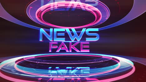 texto noticias falsas y gráfico de introducción de noticias con líneas 1