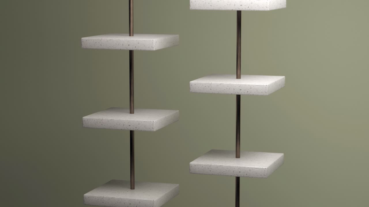 분홍색 구와 함께 모더니즘 미니멀리즘 선반 디스플레이