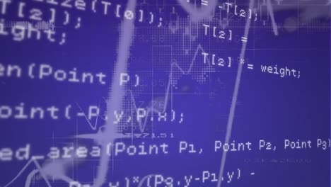 Data processing with graph in the background