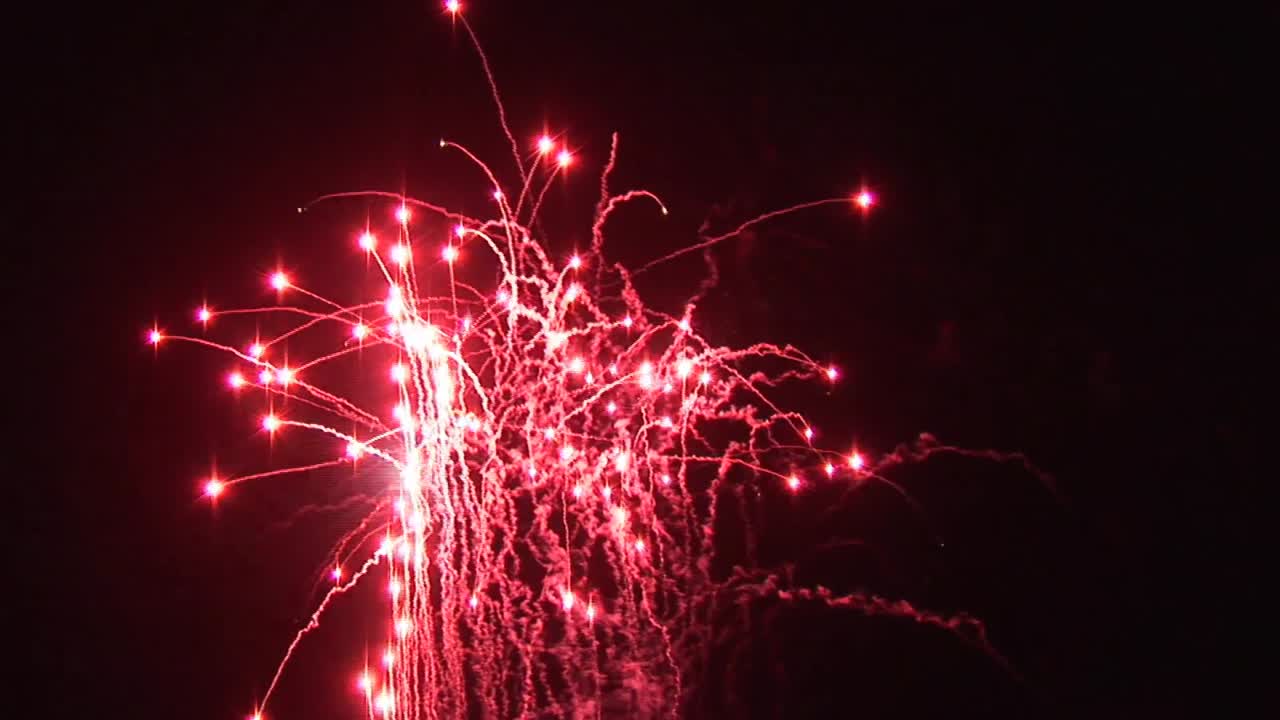 explosiones de fuegos artificiales