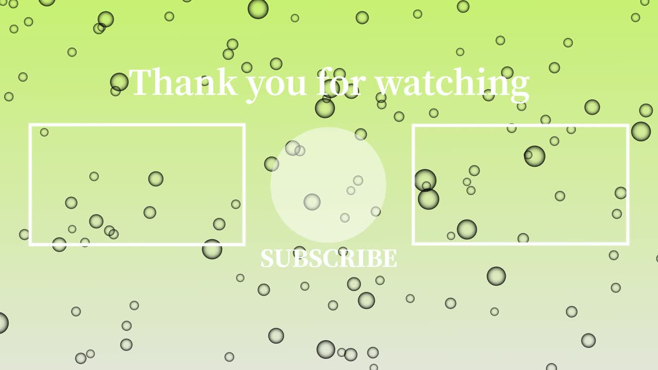 버블 시 엔드 카드 엔딩 스크린 모션 그래픽