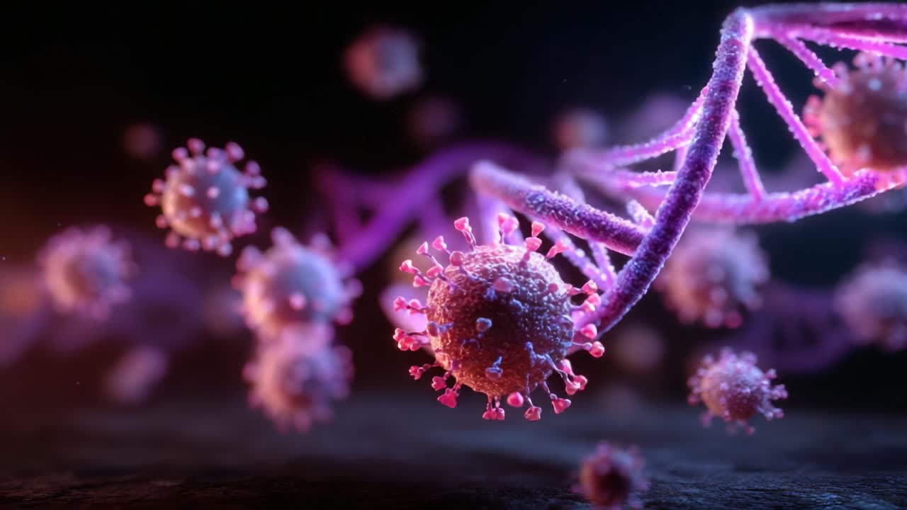 Visualization of Viral Structures Interacting with DNA: An Intricate Insight into the World of Viruses and Genetic Material Representation