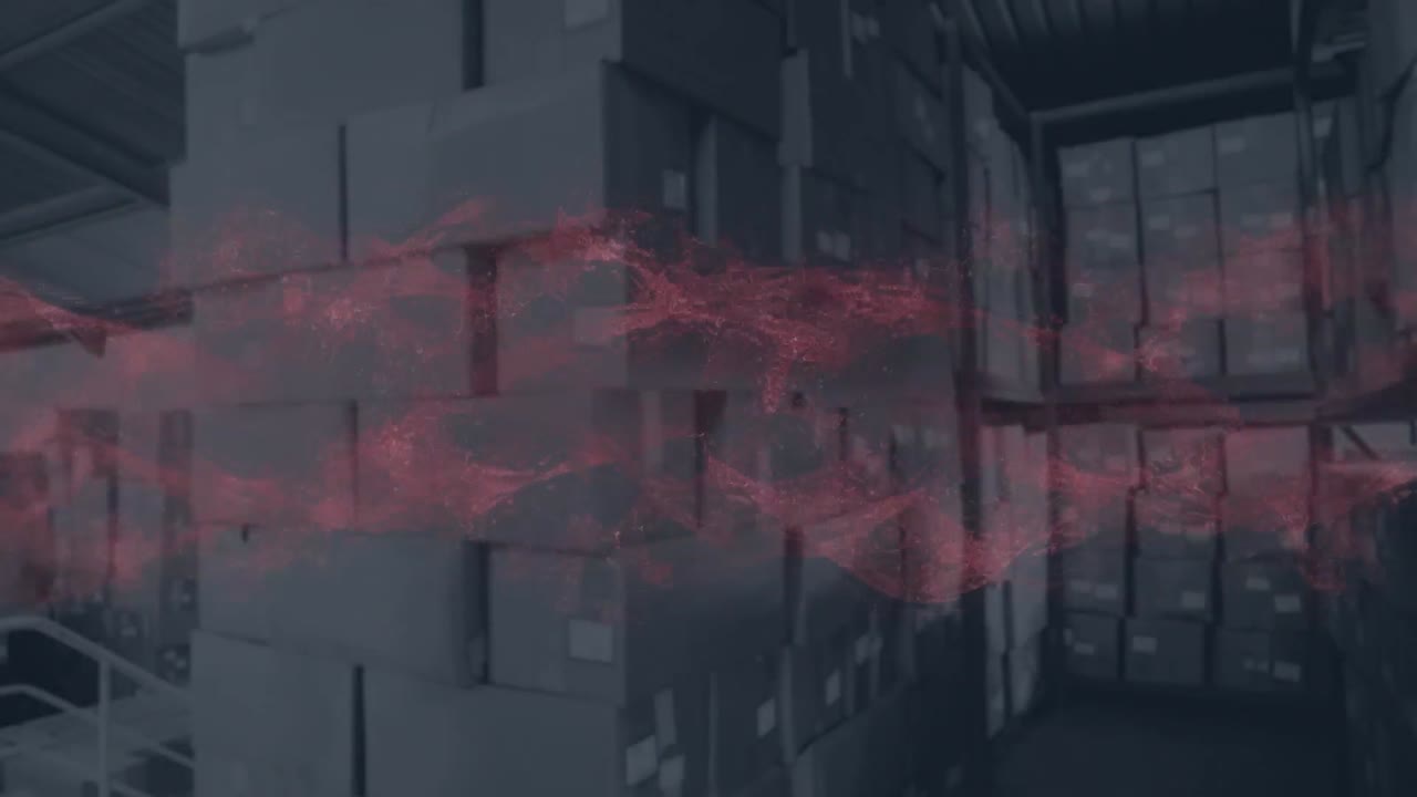 창고 위에서 흔들리는 데이터의 애니메이션