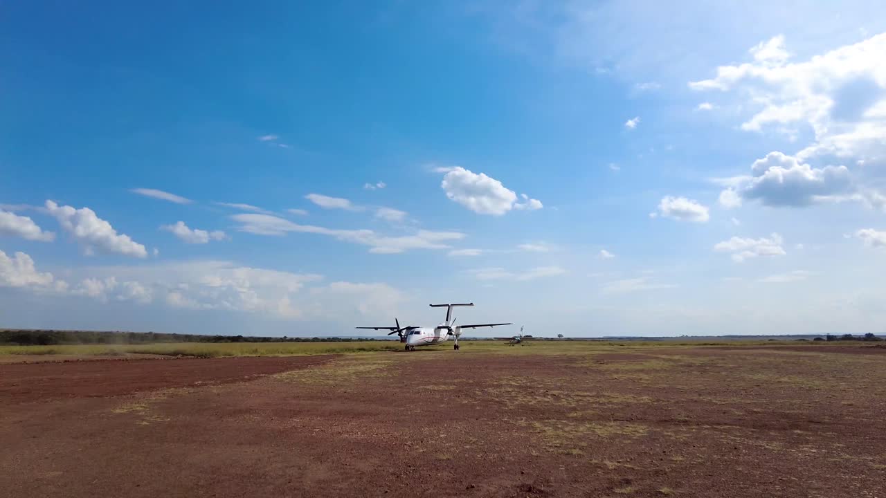 Small Airplane on a Remote Airstrip