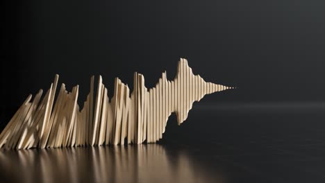 abstract wood wave design