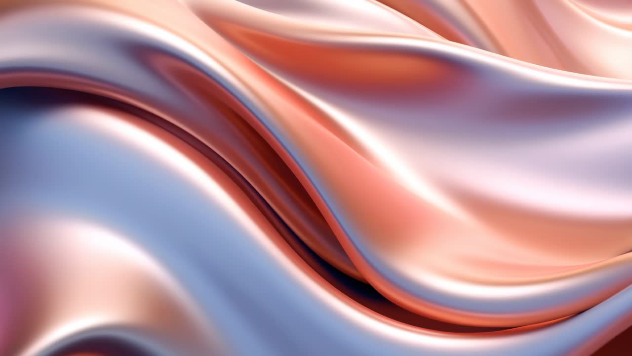 A close-up, abstract video of smooth, flowing silk in pastel hues, creating a serene and elegant