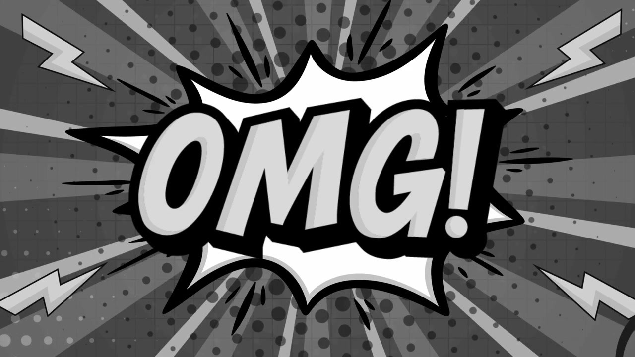 Comic Book Style OMG Speech Bubble Animation