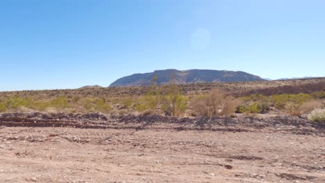 moving by a desert mountain