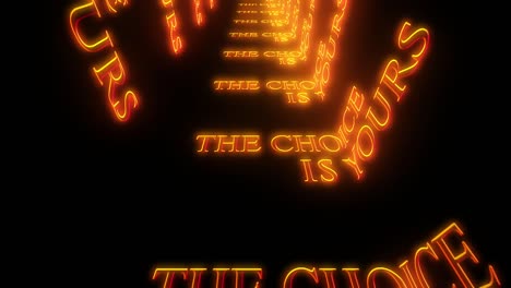 The-choice-is-yours-motivational-rotating-text-animation-with-yellow-golden-lettering