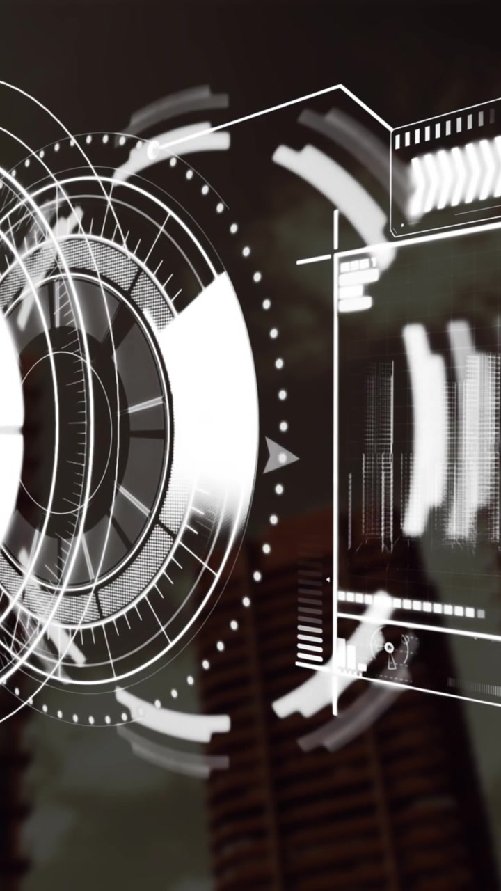 Animazione di scansione su elaborazione dati su sfondo nero