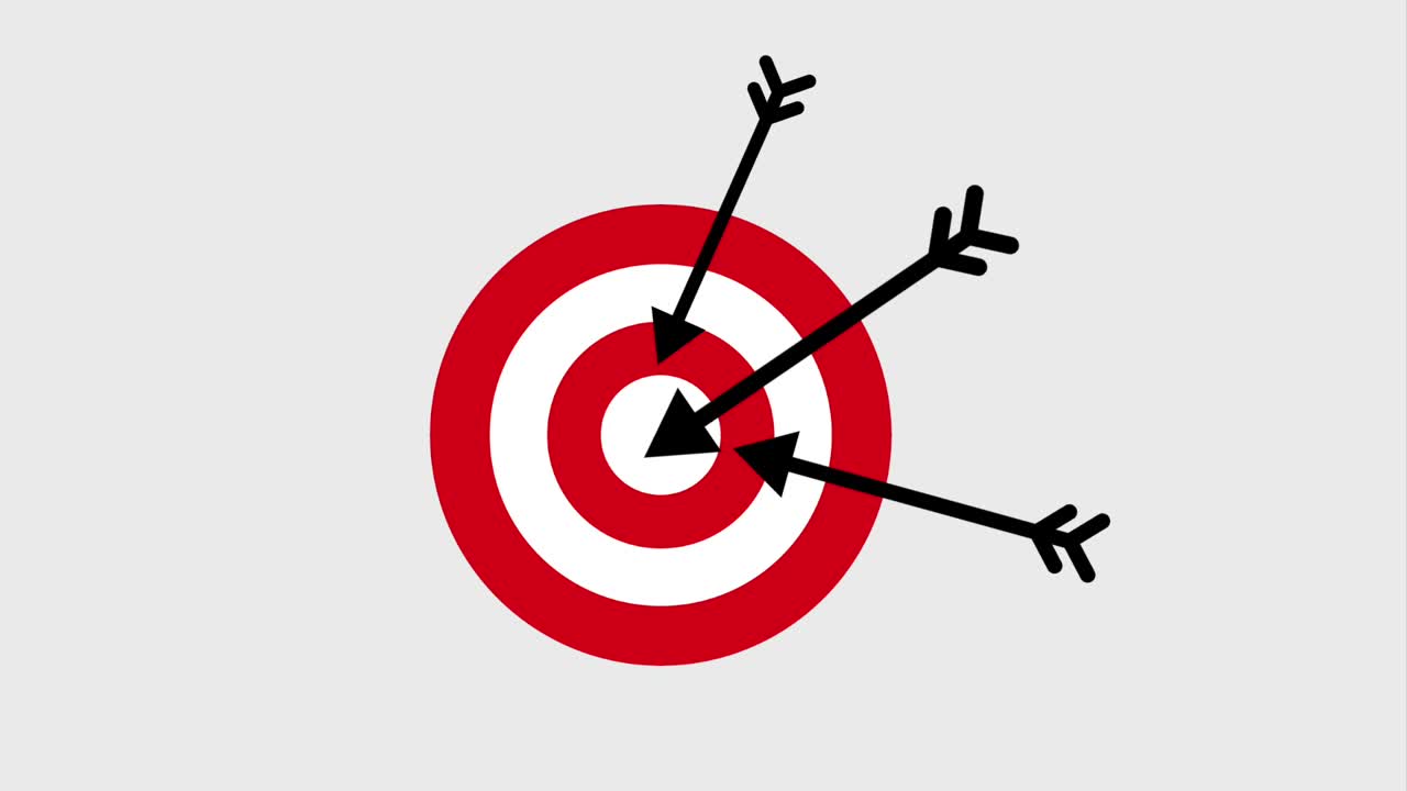 bullseye 또는 표적 및 화살표 타격 아이콘