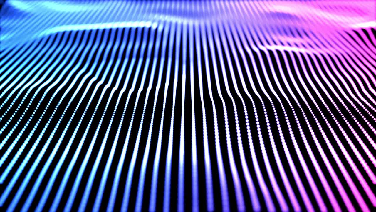 Retro colorful modern design of sound wave with loop animation