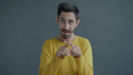 man with an expression