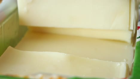 sliced butter in a package