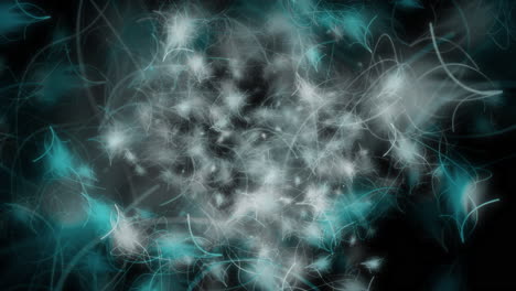 abstract teal and white design