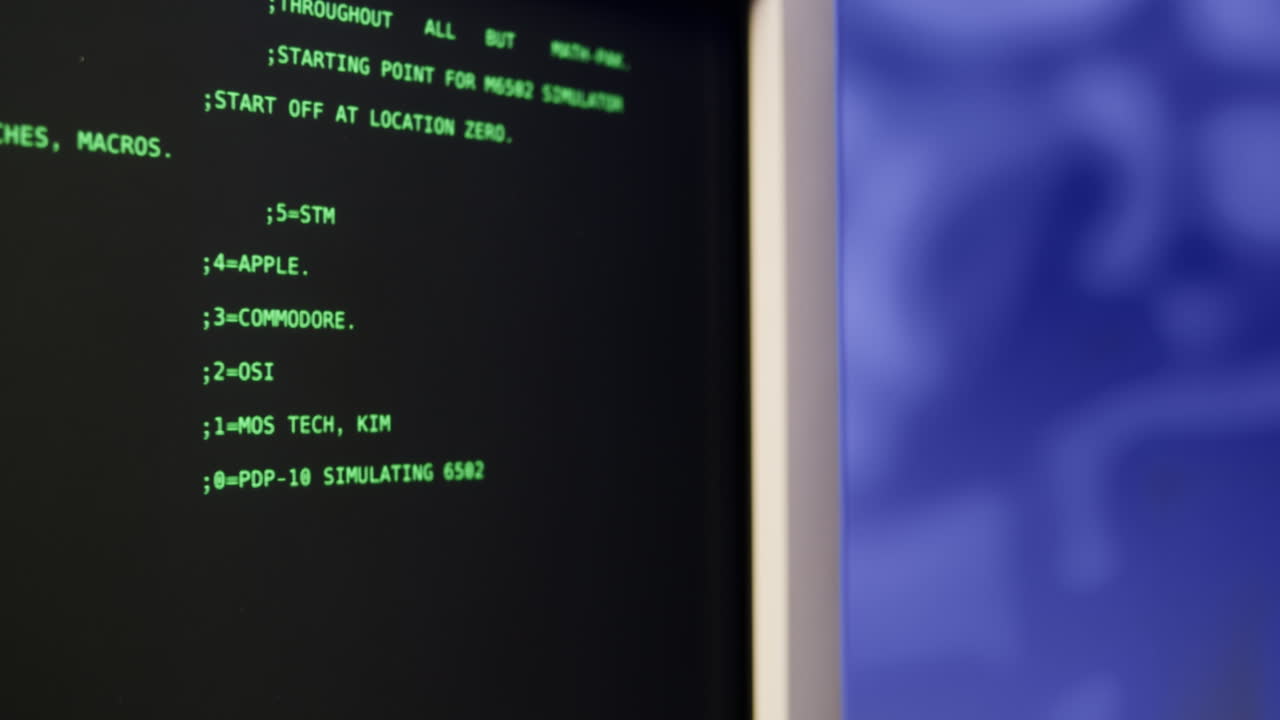 Vintage Computer Terminal Screen