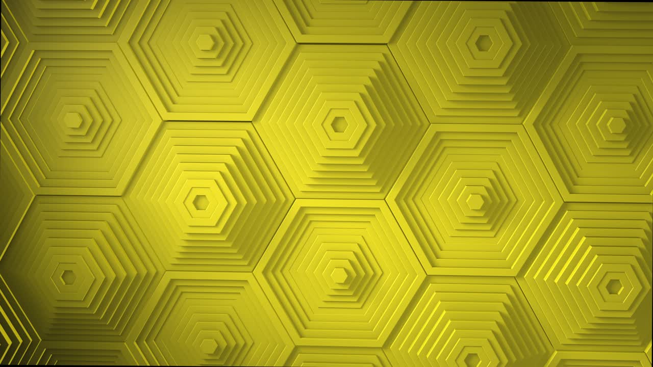 Yellow minimalism. A mosaic surface with moving black triangles. Abstract geometric background. Cells. Wave. Loop animation. 4K. 3d. Animation for a business presentation